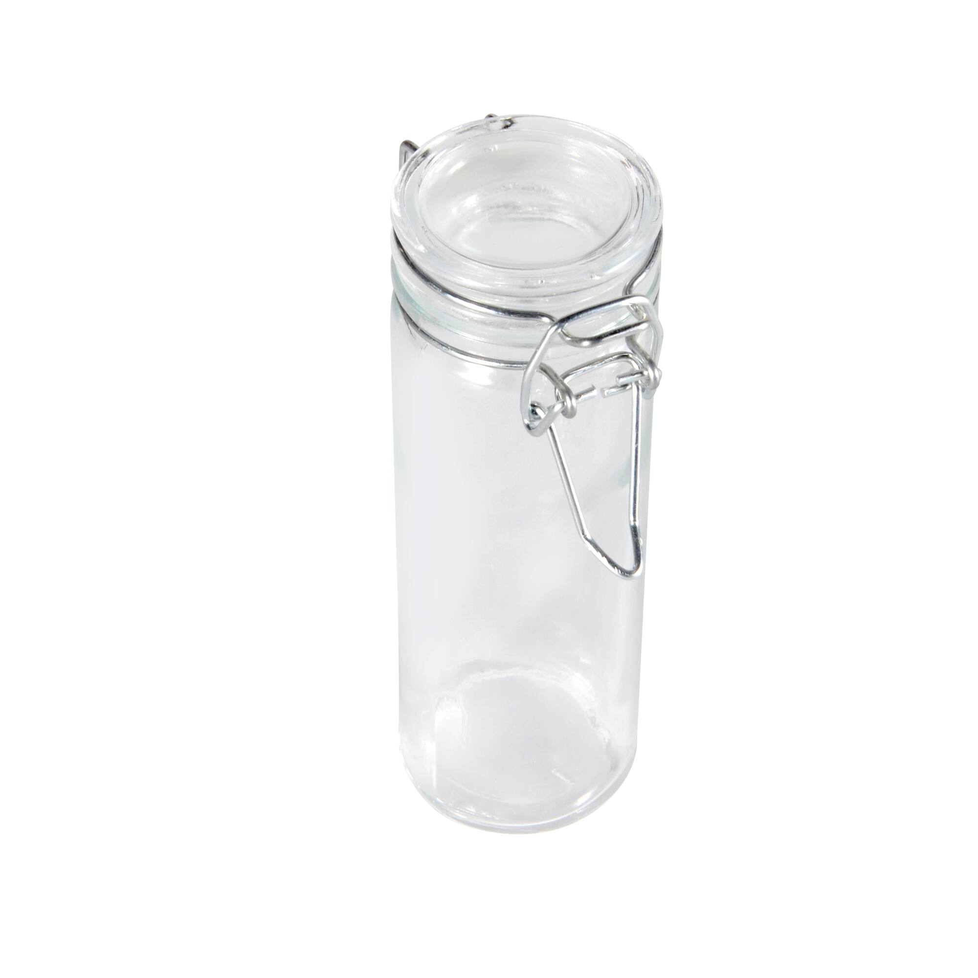 3.8oz. Clear Glass Cylinder Jar with Latched Lid by Ashland®